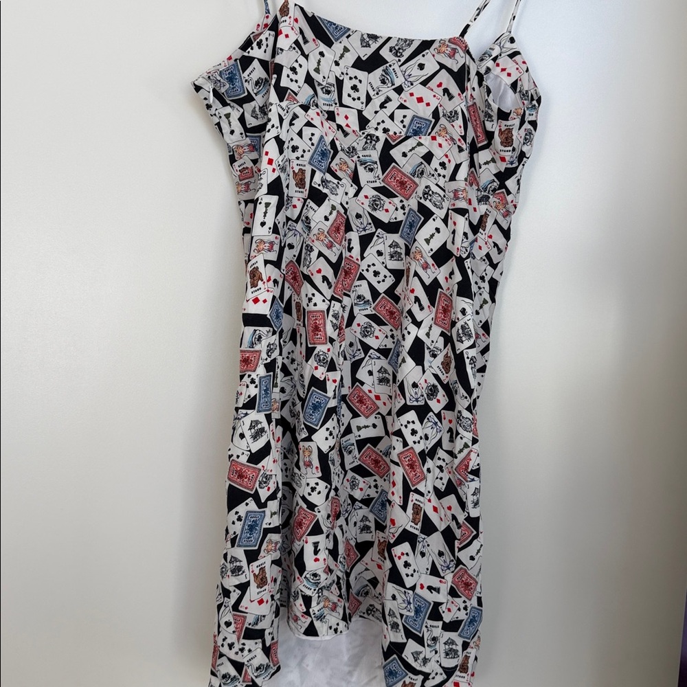 Staud Playing Card Print Spaghetti Strap Dress - Picture 5 of 5